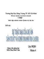 quản trị dự án - Sự thất bại của dự án sản xuất và kinh doanh Bia Laser