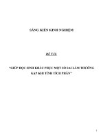 SKKN Giúp học sinh khắc phục một số sai lầm thường gặp khi tính tích phân ở THPT