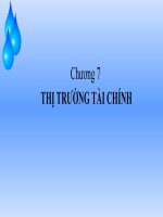 Tài chính tiền tệ - chương  7 - Thị trường tài chính