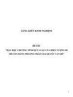 SKKN Dạy học chương tính quy luật của hiện tượng di truyền bằng phương pháp giải quyết vấn đề Sinh học 12.