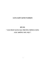 SKKN Giải pháp giảng dạy phương trình lượng giác không mẫu mực