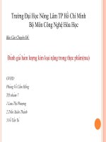 Đánh giá hàm lượng kim loại nặng trong thực phẩm (rau)