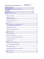 Các phím tắt trong windows, excel, ms word