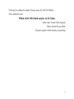 Quản lý ẩm thực nhà hàng   khách sạn phân tích mô hình quán cafe sake