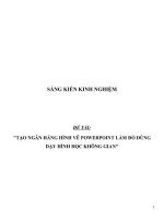 SKKN Tạo ngân hàng hình vẽ powerpoint làm đồ dùng dạy hình học không gian ở THPT