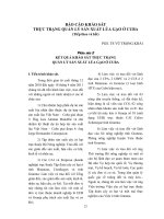 Báo cáo khảo sát thực trạng quản lý sản xuất lúa gạo ở CuBa