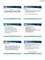 Giáo trình quản trị kinh doanh 2: chương 4, quản trị sự thay đổi