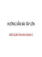 Hướng dẫn làm bài tập lớn môn quản trị kinh doanh 2