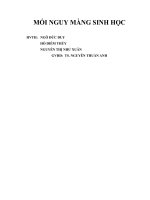 Bài tập về chủ đề MỐI NGUY MÀNG SINH HỌC trong sản xuất