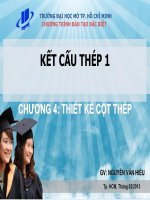 Bài giảng Kết cấu thép 1 Chương 4 - Nguyễn Văn Hiếu