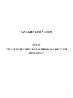 SKKN Xây dựng hệ thống bài tập thông qua khái niệm đồng đẳng