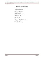 Tìm hiểu về công cụ SQL Server Business Intelligence (BI) Development Studio 2008 trên cơ sở  dữ liệu mẫu Adventure Works