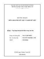 Ứng dụng khai phá dữ liệu trong văn bản