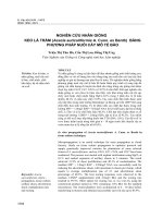 NGHIÊN CỨU NHÂN GIỐNG KEO LÁ TRÀM (Acacia auriculiformis A. Cunn. ex Benth) BẰNG PHƯƠNG PHÁP NUÔI CẤY MÔ TẾ BÀO