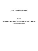 Một số phương pháp dạy bài hội thoại Tiếng Anh khối 6