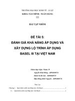 ĐÁNH GIÁ KHẢ NĂNG ÁP DỤNG VÀ XÂY DỰNG LỘ TRÌNH ÁP DỤNG BASEL III TẠI VIỆT NAM (2)