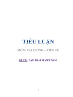 luận văn LẠM PHÁT Ở VIỆT NAM