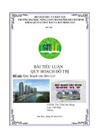 Tiểu Luận Quy hoạch các đơn vị ở
