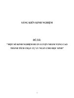 SKKN Một số kinh nghiệm huấn luyện nhằm nâng cao thành tích chạy cự ly ngắn cho học sinh