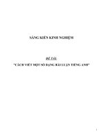SKKN Cách viết một số dạng bài luận tiếng Anh