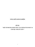 SKKN Một số phương pháp nâng cao thành tích nhảy xa cho học sinh nữ lớp 9