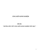 SKKN Hướng dẫn viết sáng kiến kinh nghiệm tiểu học