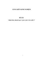 SKKN Phương pháp dạy Tập làm văn lớp 3