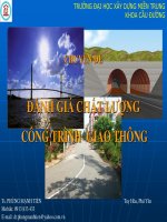 Đánh giá chất lượng công trình giao thông nước ta