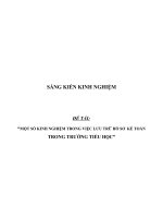 SKKN MỘT SỐ KINH NGHIỆM TRONG VIỆC LƯU TRỮ HỒ SƠ  KẾ TOÁN TRONG TRƯỜNG TIỂU HỌC