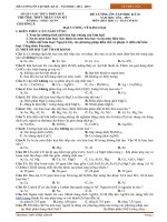 ĐỀ CƯƠNG ÔN TẬP HỌC KỲ II NĂM HỌC: 2014 – 2015 MÔN: HOÁ HỌC 12 – BAN CƠ BẢN