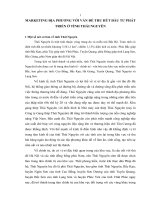 MARKETING ĐỊA PHƯƠNG VỚI VẤN ĐỀ THU HÚT ĐẦU TƯ PHÁT TRIỂN Ở TỈNH THÁI NGUYÊN