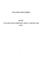 SKKN Rèn chính tả cho học sinh lớp 3