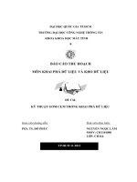 KỸ THUẬT GOM CỤM TRONG KHAI PHÁ DỮ LIỆU