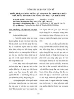 Phát triển nguồn nhân lực trong các DN nhà nước KD N.Sản khu vực phía nam