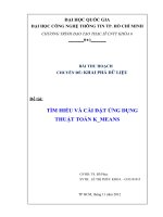 TÌM HIỂU VÀ CÀI ĐẶT ỨNG DỤNG THUẬT TOÁN K MEANS