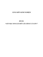 SKKN Giúp học sinh giảm bớt lỗi chính tả ở lớp 5