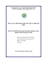 Tìm hiểu clustering trong data mining và ứng dụng K-mean trong xử lý ảnh