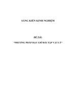 SKKN Phương pháp dạy giờ bài tập Vật lý