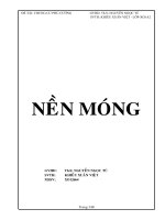 thuyết trình nền móng Đồ Án Thiết kế chung cư phú cường