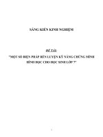 SKKN Một số biện pháp rèn luyện kỹ năng chứng mình hình học cho học sinh lớp 7