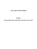 SKKN Một số biện pháp giúp học sinh giải Toán lớp 3