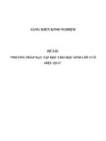 SKKN Phương pháp dạy tập đọc cho học sinh lớp 3 có hiệu quả