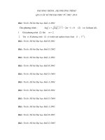 Phương trình, hệ phương trình qua các kì thi Đại học từ 2002 - 2014
