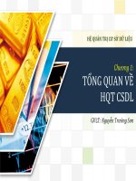 BÀI GIẢNG HỆ QUẢN TRỊ CƠ SỞ DỮ LIỆU  CHƯƠNG 1