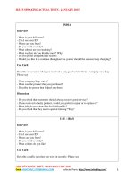 IELTS speaking actual tests 2015