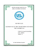 GIẢI PHÁP TÁI CẤU TRÚC CHO HỆ THỐNG NGÂN HÀNG VIỆT NAM HIỆN NAY