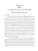 Giải pháp tái cấu trúc hệ thống ngân hàng Việt Nam hiện nay