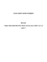 SKKN Đổi mới phương pháp giảng dạy môn Vật lý lớp 9