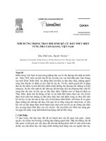 Luận Văn Thích ứng trong thay đổi sinh kế Cư dân thủy diện vùng phá tam giang, việt nam