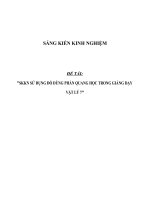 SKKN Sử dụng đồ dùng phần quang học trong giảng dạy Vật lý 7